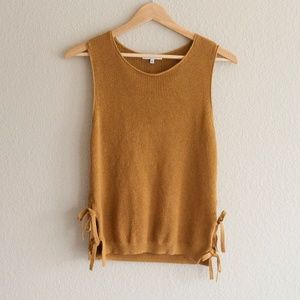 Madewell Mustard Sleeveless Knit Sweater Boho